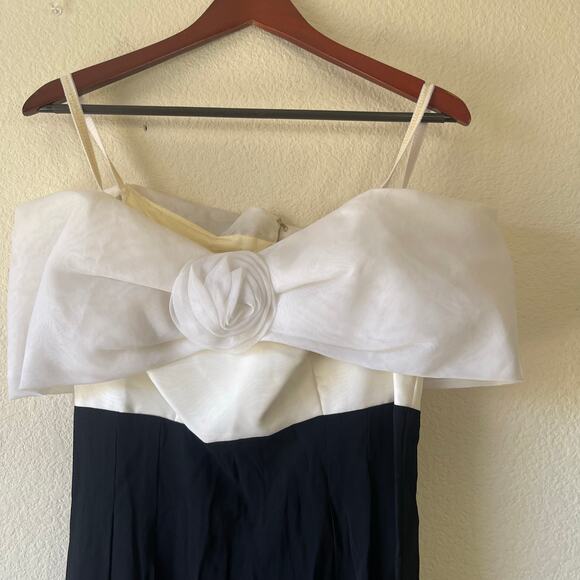 Vintage‎ 80s tulle bow off shoulder mini dress size small - Picture 2 of 10